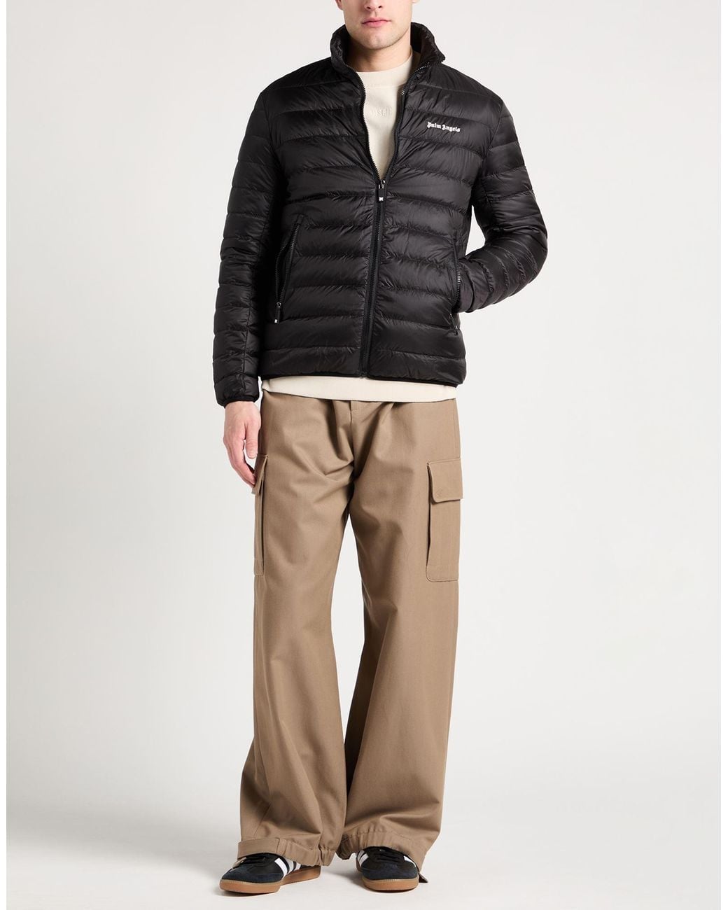 Palm Angels Black Puffer Polyamide for men