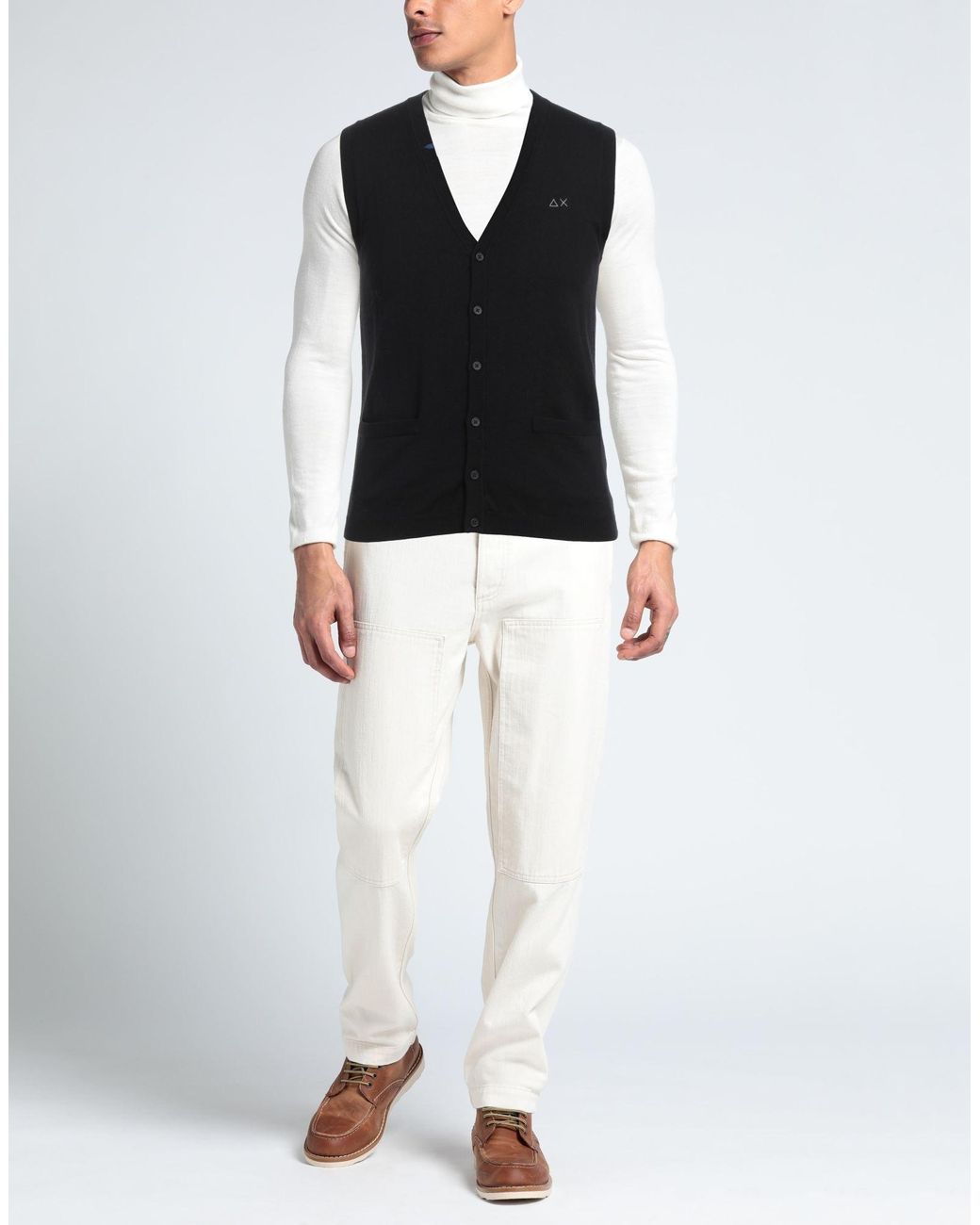 Sun 68 Black Cardigan for men