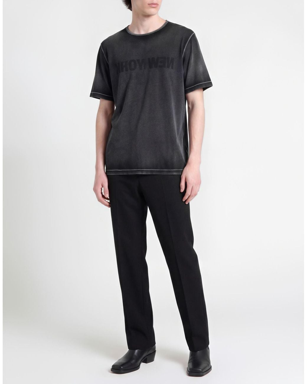Helmut Lang Black T-Shirt Cotton for men