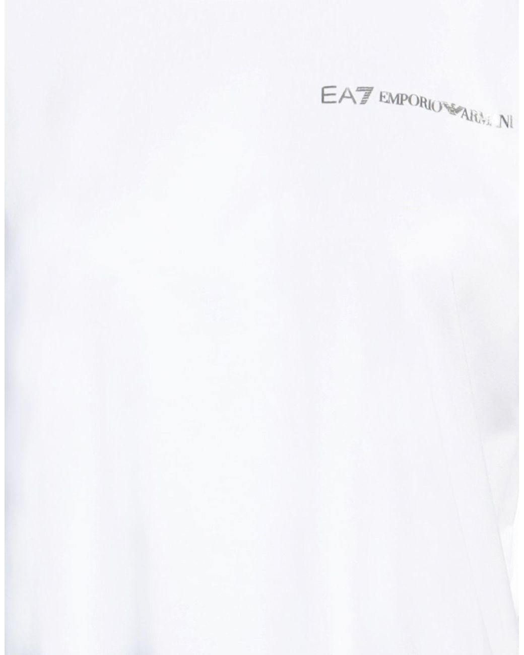 EA7 White T-Shirt Modal, Cotton, Elastane