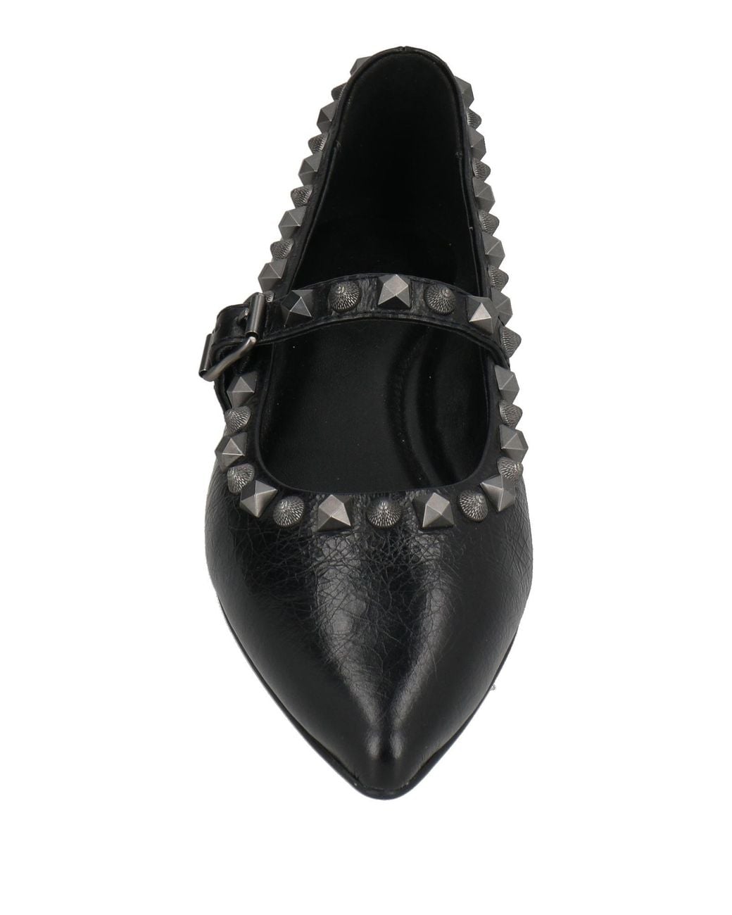 Ash Black Ballet Flats Leather