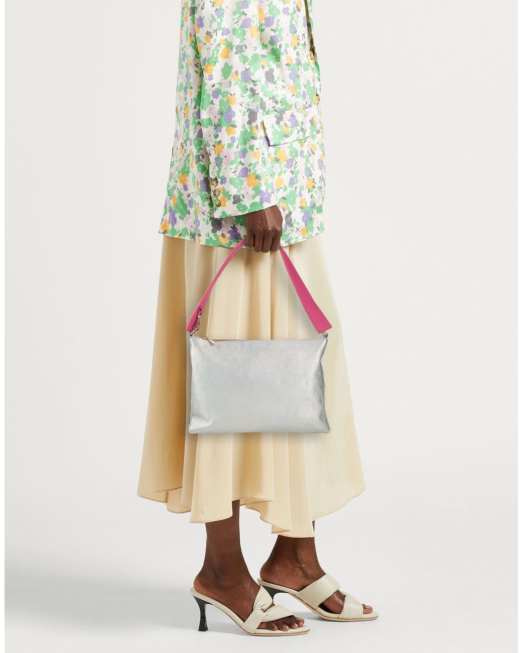 MY BEST BAG Gray Handbag Leather