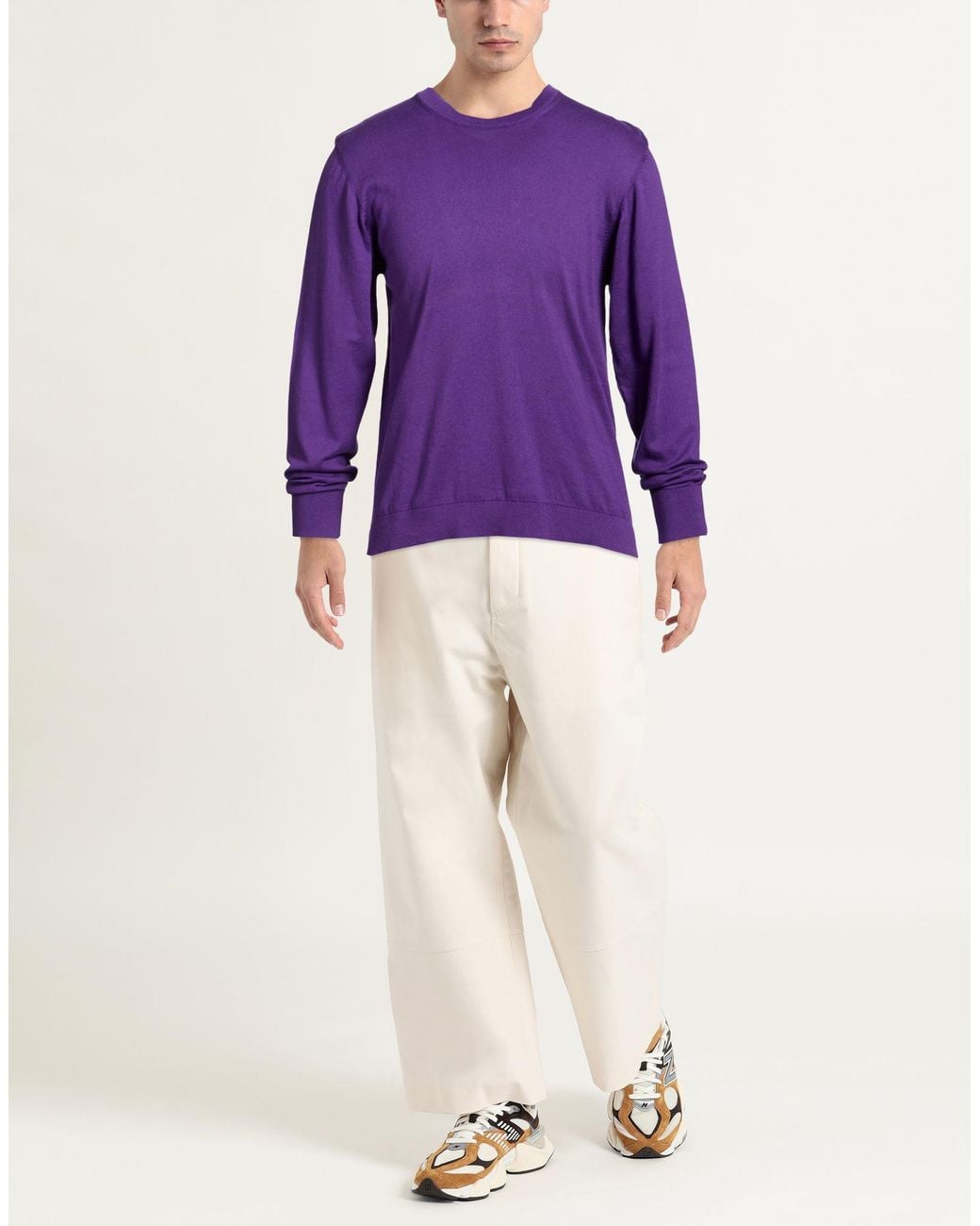 Officine Generale Purple Sweater Organic Cotton for men