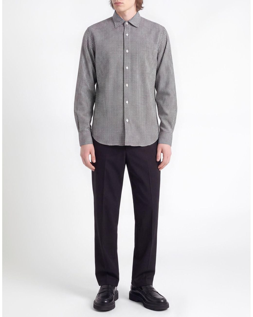 Hartford Gray Midnight Shirt Cotton for men