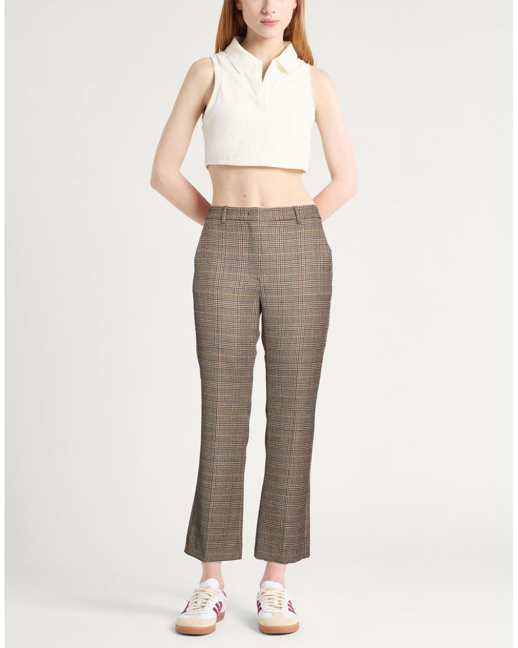 Weekend by Maxmara Gray Light Pants Virgin Wool