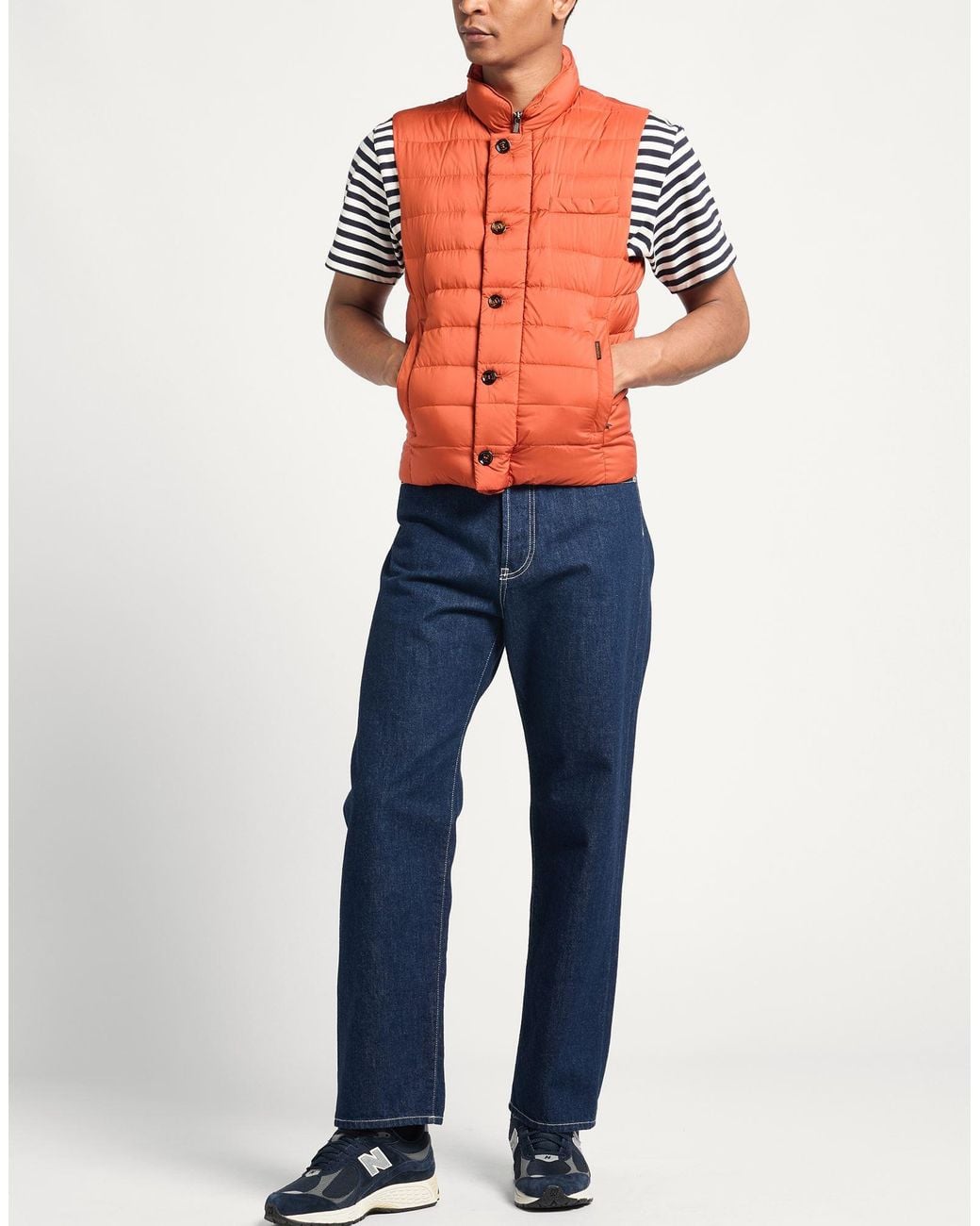 Chompa Sin Mangas Moorer de hombre de color Orange