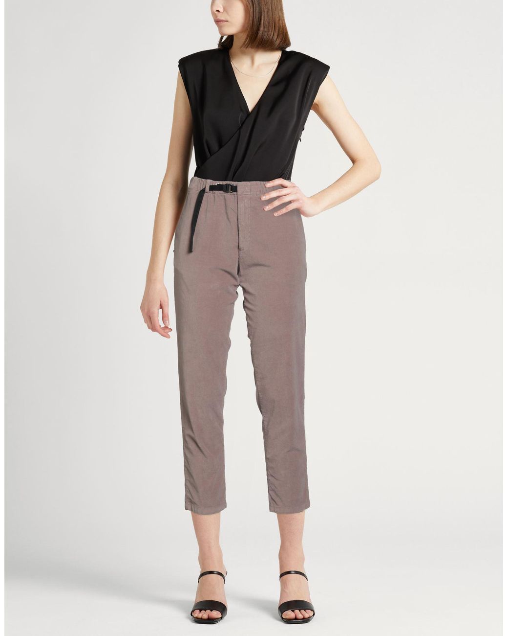 White Sand Gray Pants Cotton, Elastane