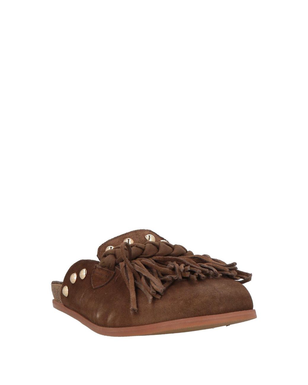 Emanuélle Vee Brown Mules & Clogs Leather