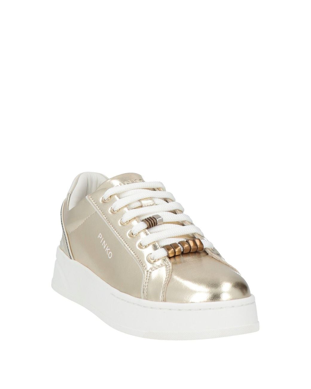 Pinko Natural Sneakers Leather, Synthetic Material