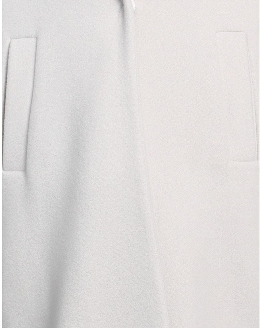 Herno White Coat Virgin Wool, Polyamide, Cotton, Polyester