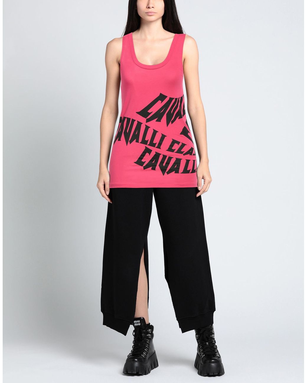 Roberto Cavalli Pink Cotton Top