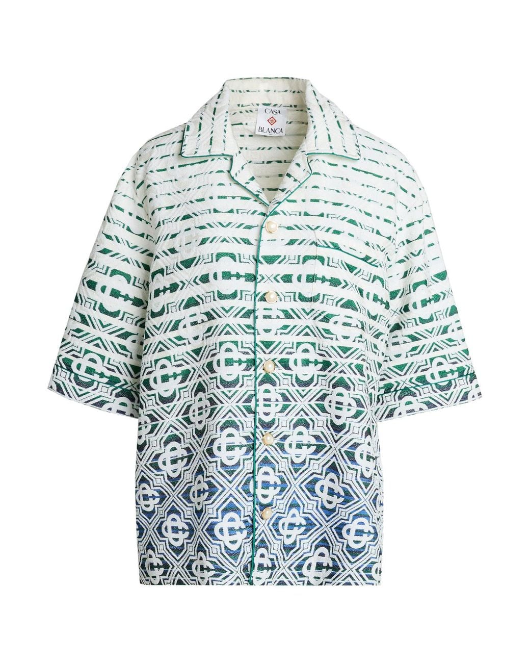 Casablanca Blue Jacket Cotton, Viscose, Polyamide, Synthetic Fibers, Recycled Polyester