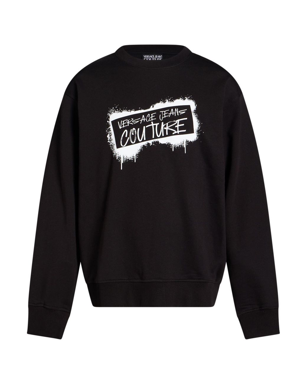 Versace Jeans Couture Black Sweatshirt Cotton, Elastane for men