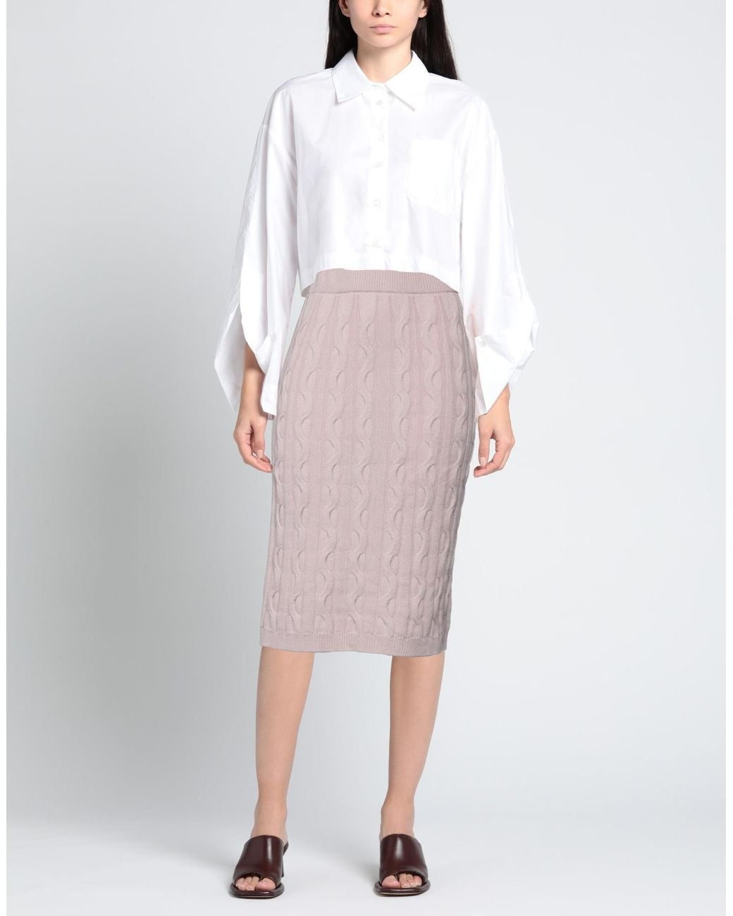 Drumohr Pink Midi Skirt