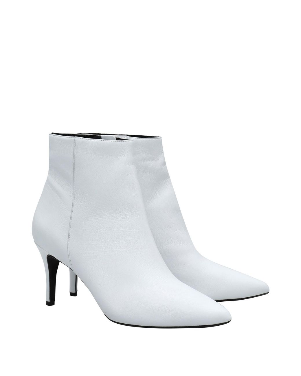 dune white ankle boots