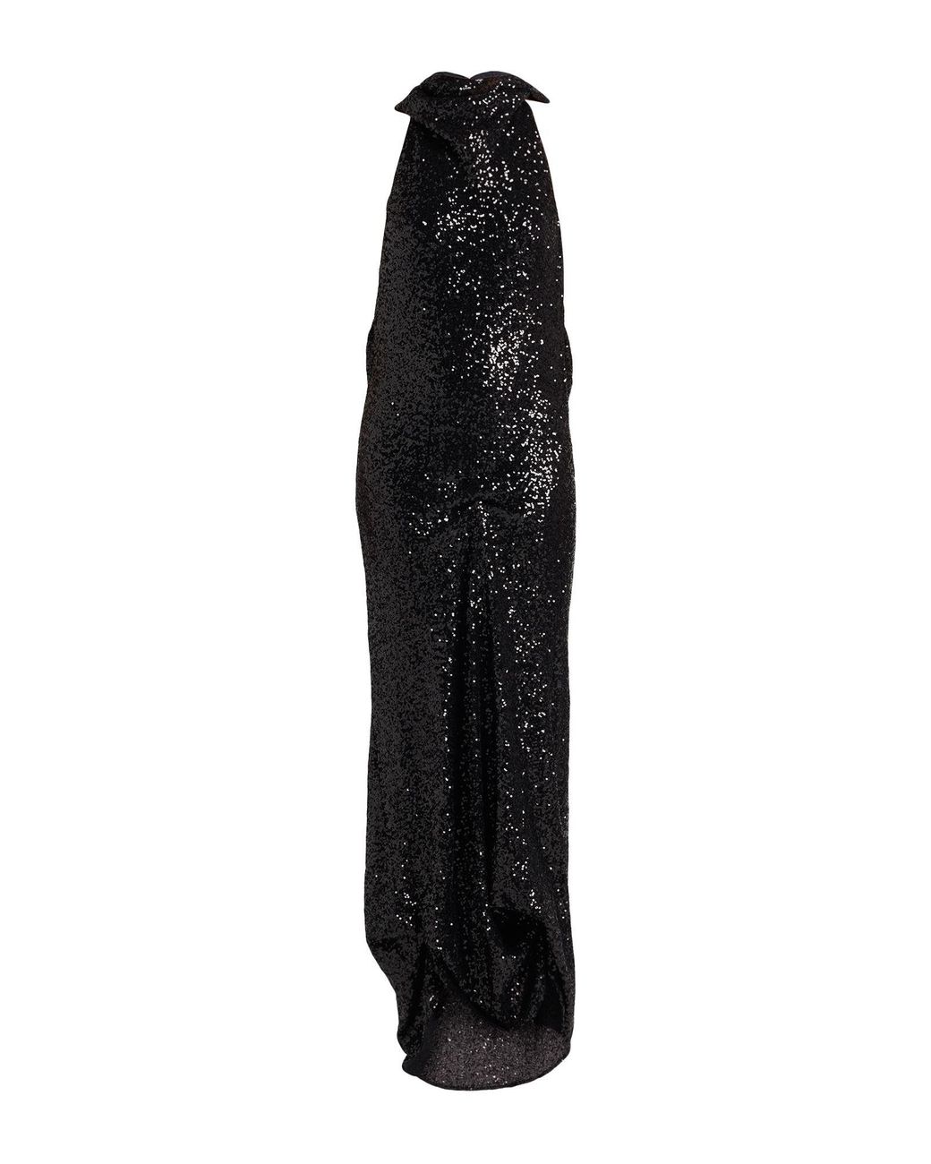 Pinko Black Maxi Dress Nylon, Elastane