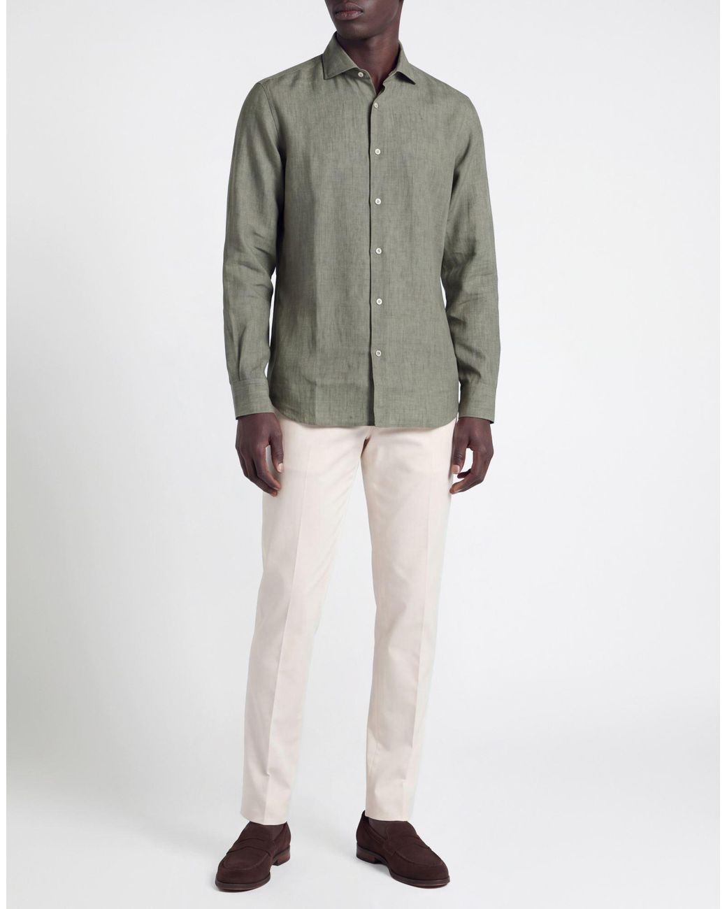 Camicia di Moorer in Green da Uomo