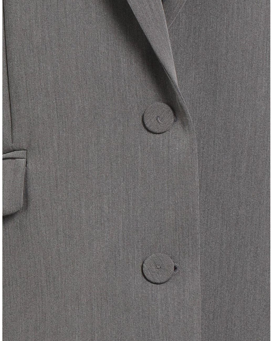 Patrizia Pepe Gray Blazer Polyester, Viscose, Elastane