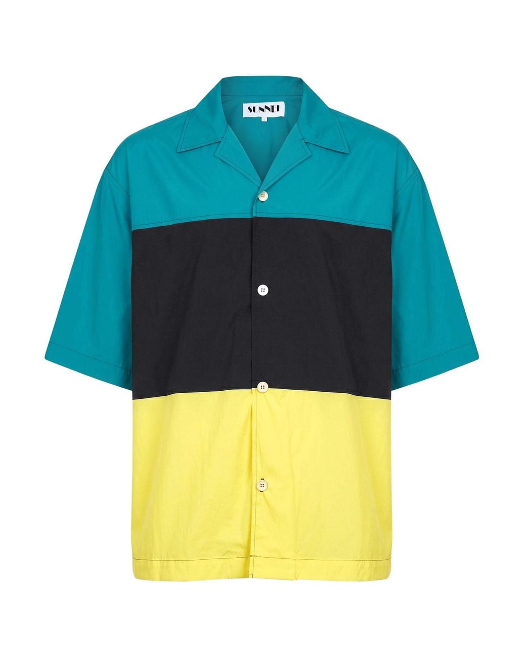 Sunnei Yellow Shirt Polyamide, Elastane for men