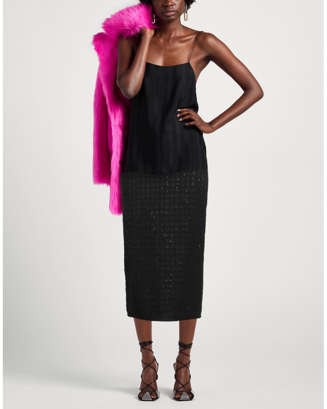 ROTATE BIRGER CHRISTENSEN Black Midi Skirt
