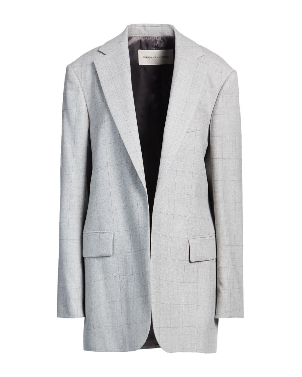 Dries Van Noten Gray Blazer Wool
