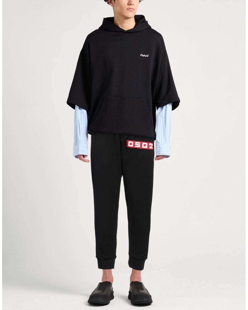 DSquared² Black Pants Cotton, Elastane for men
