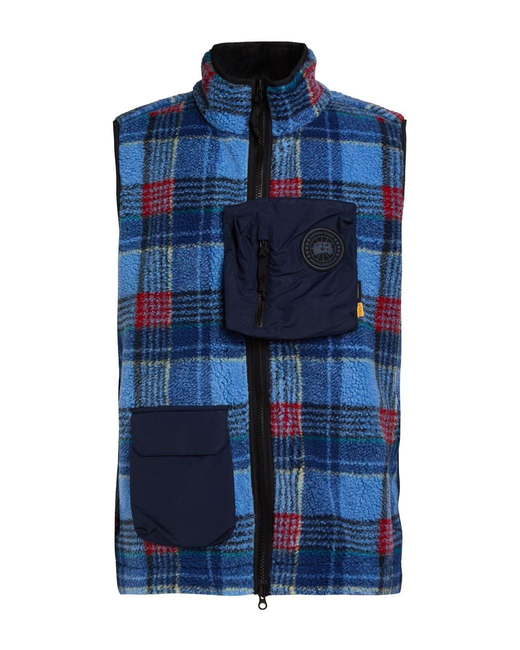Canada Goose Blue Vest Polyester, Wool for men