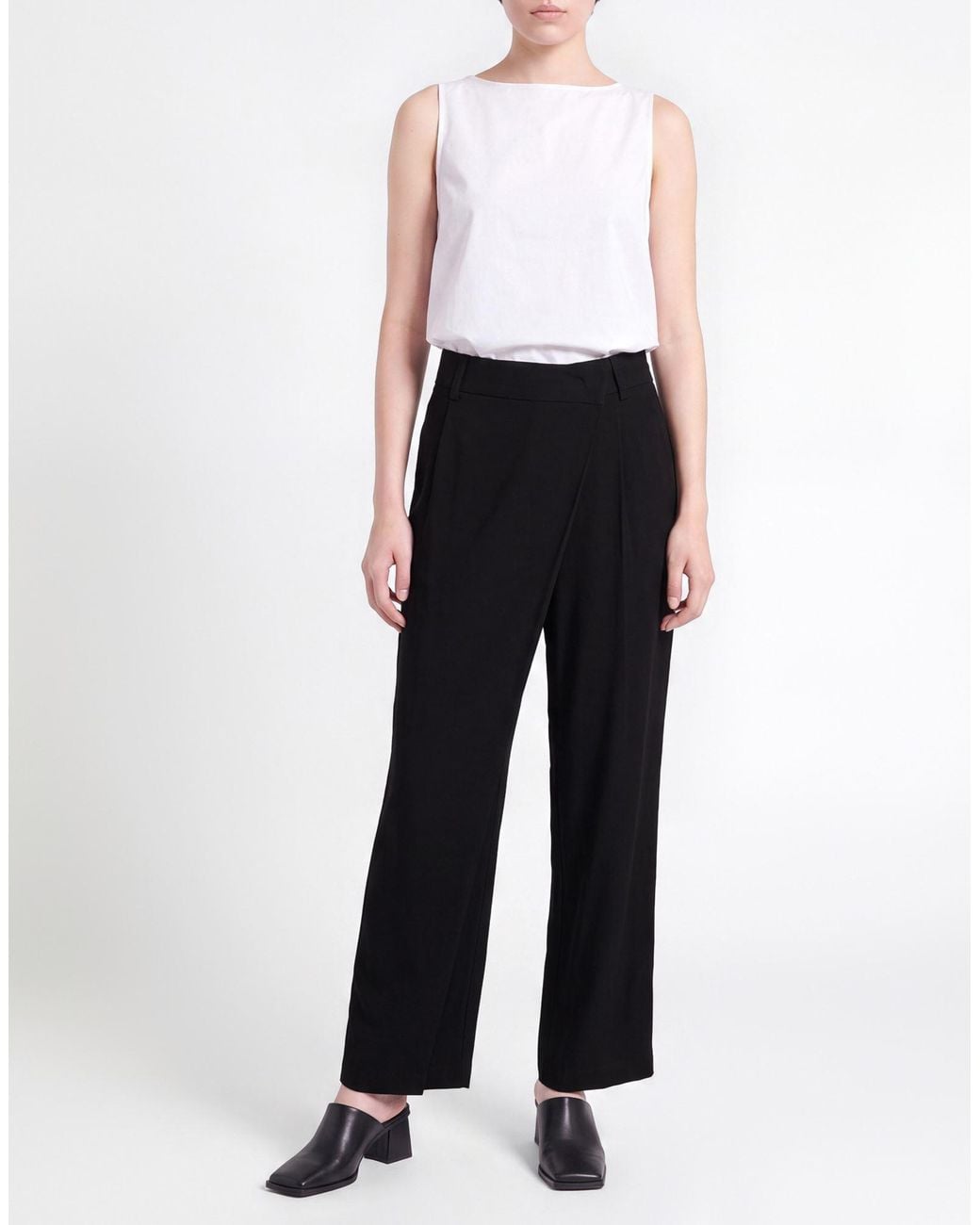 Carla G Black Pants Acetate, Viscose, Elastane