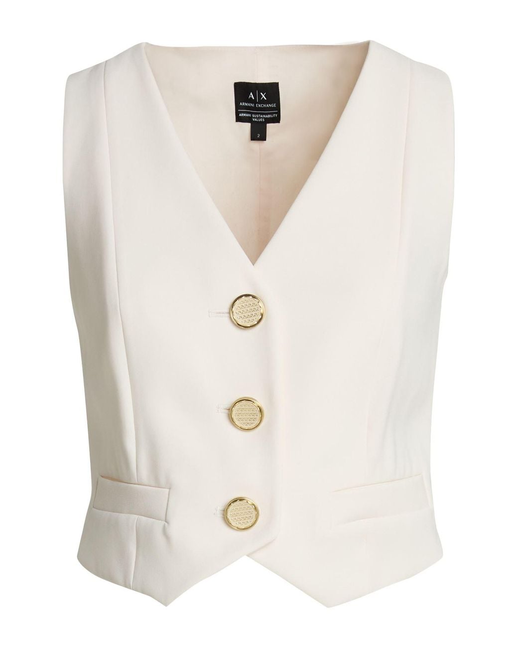 ARMANI EXCHANGE White Tailored Vests