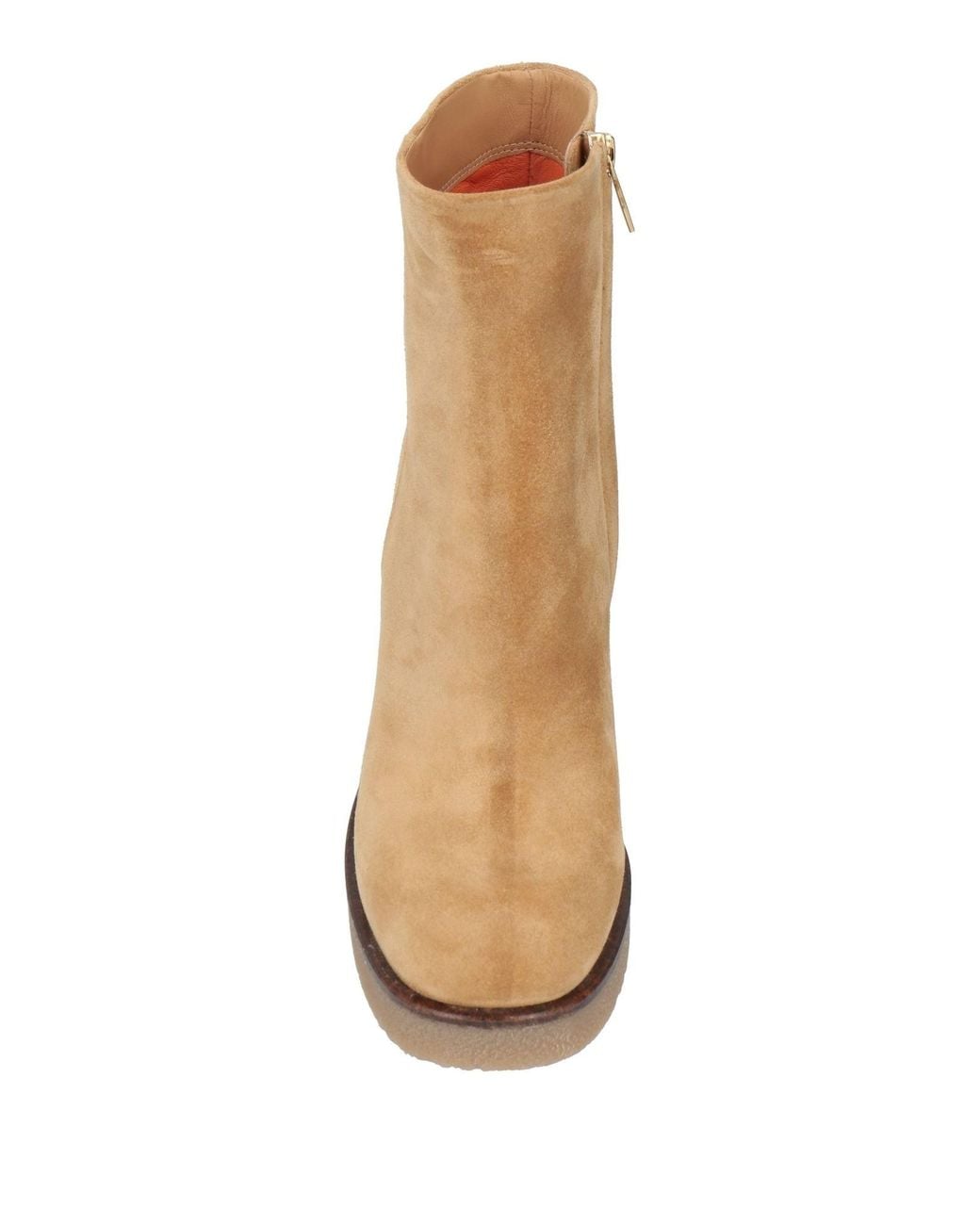 Santoni Brown Camel Ankle Boots Leather