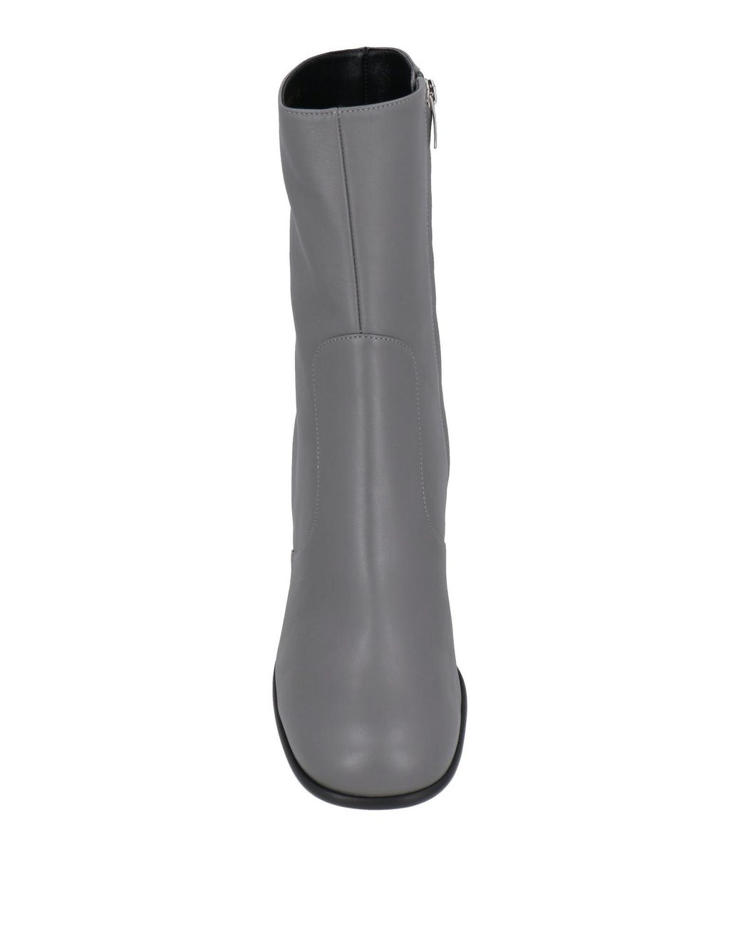 Sergio Rossi Gray Ankle Boots Leather
