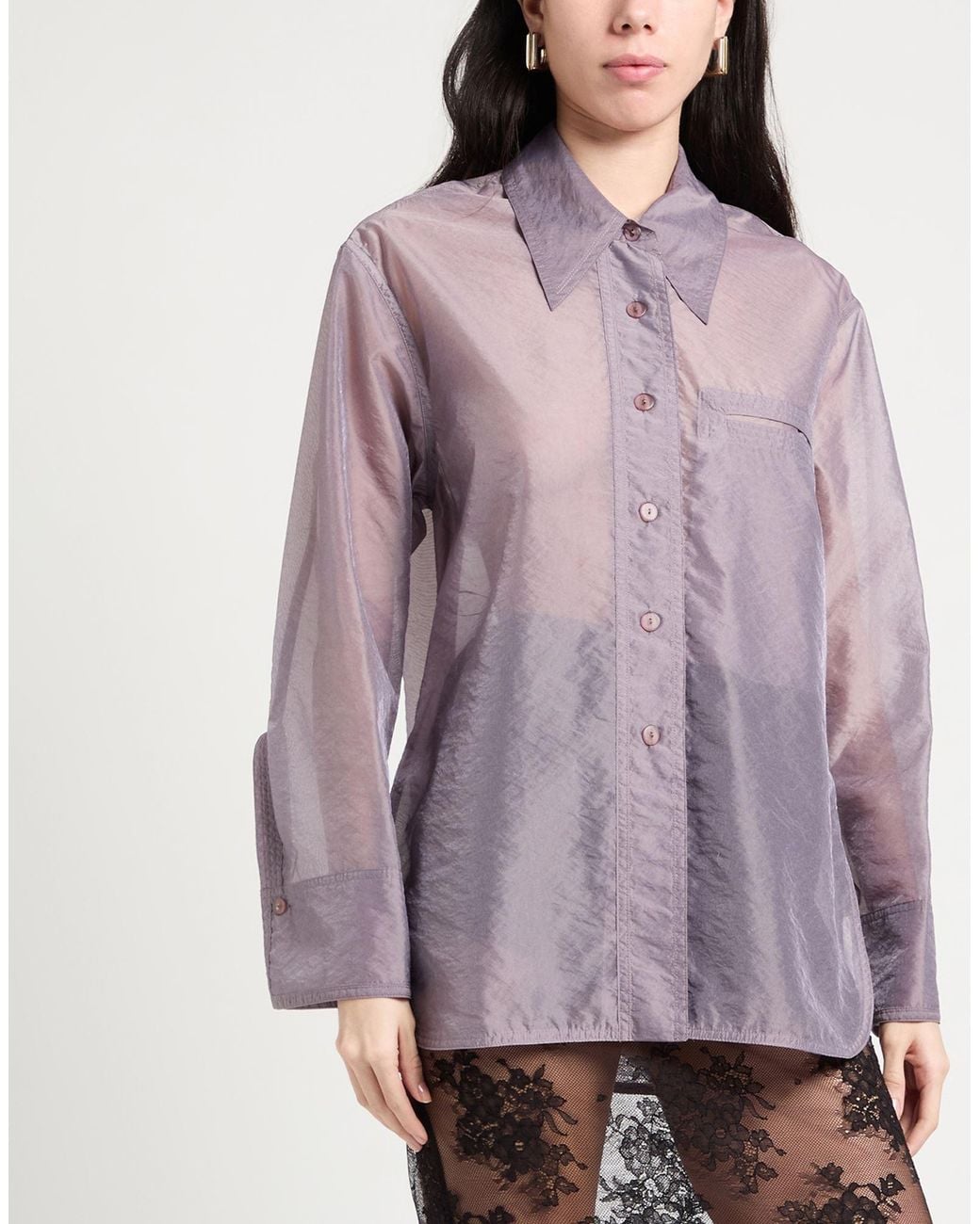 Low Classic Purple Shirt Polyester, Nylon