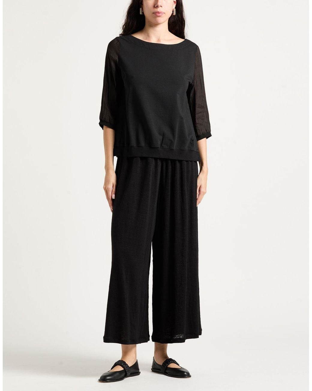 Gran Sasso Black Pants Linen