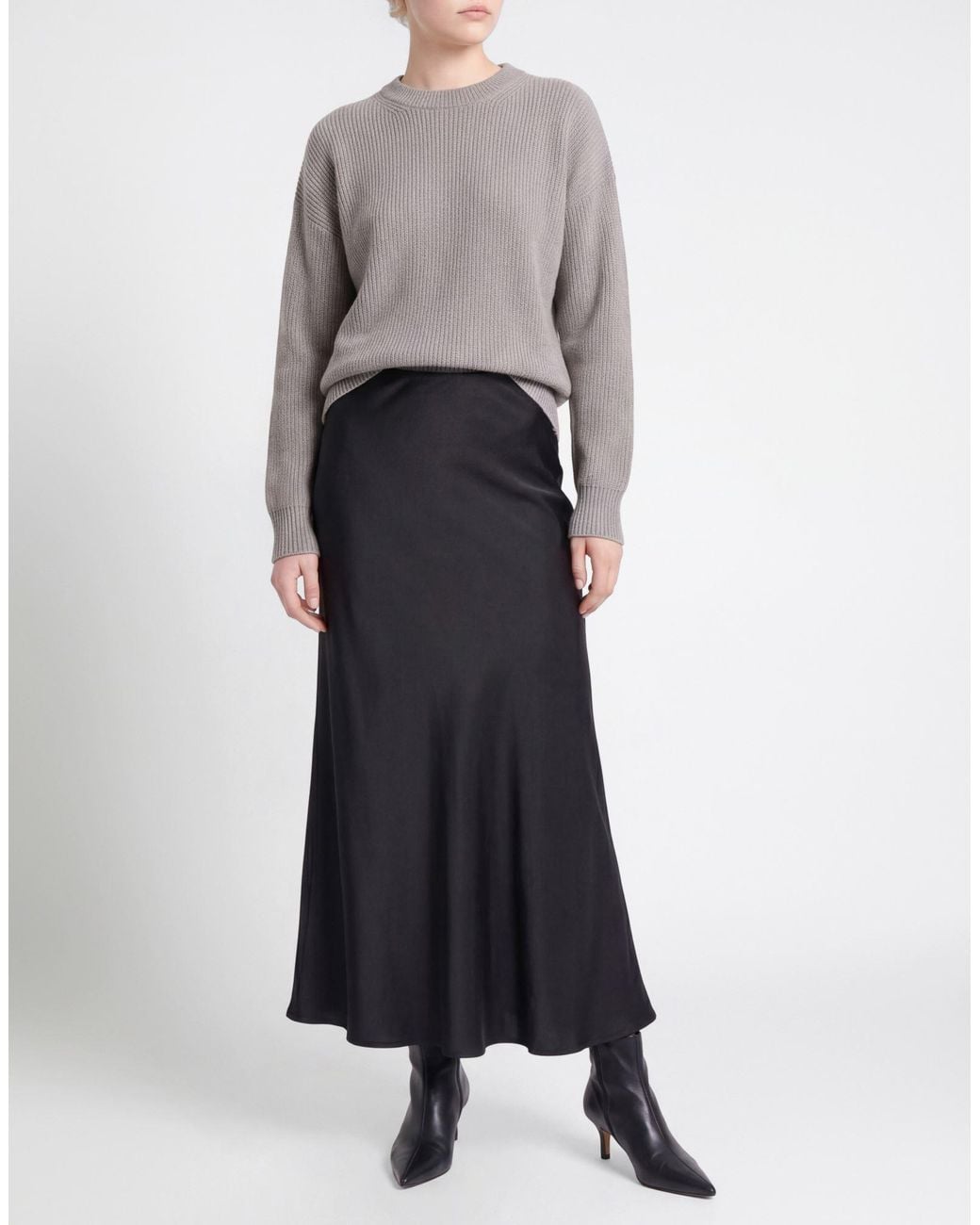 SIMONA CORSELLINI Black Maxi Skirt Polyester