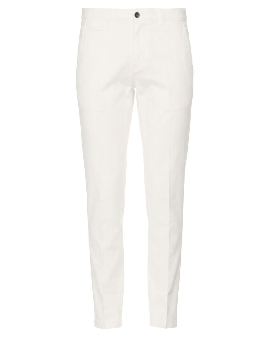 Briglia 1949 White Pants Cotton, Linen, Elastane for men