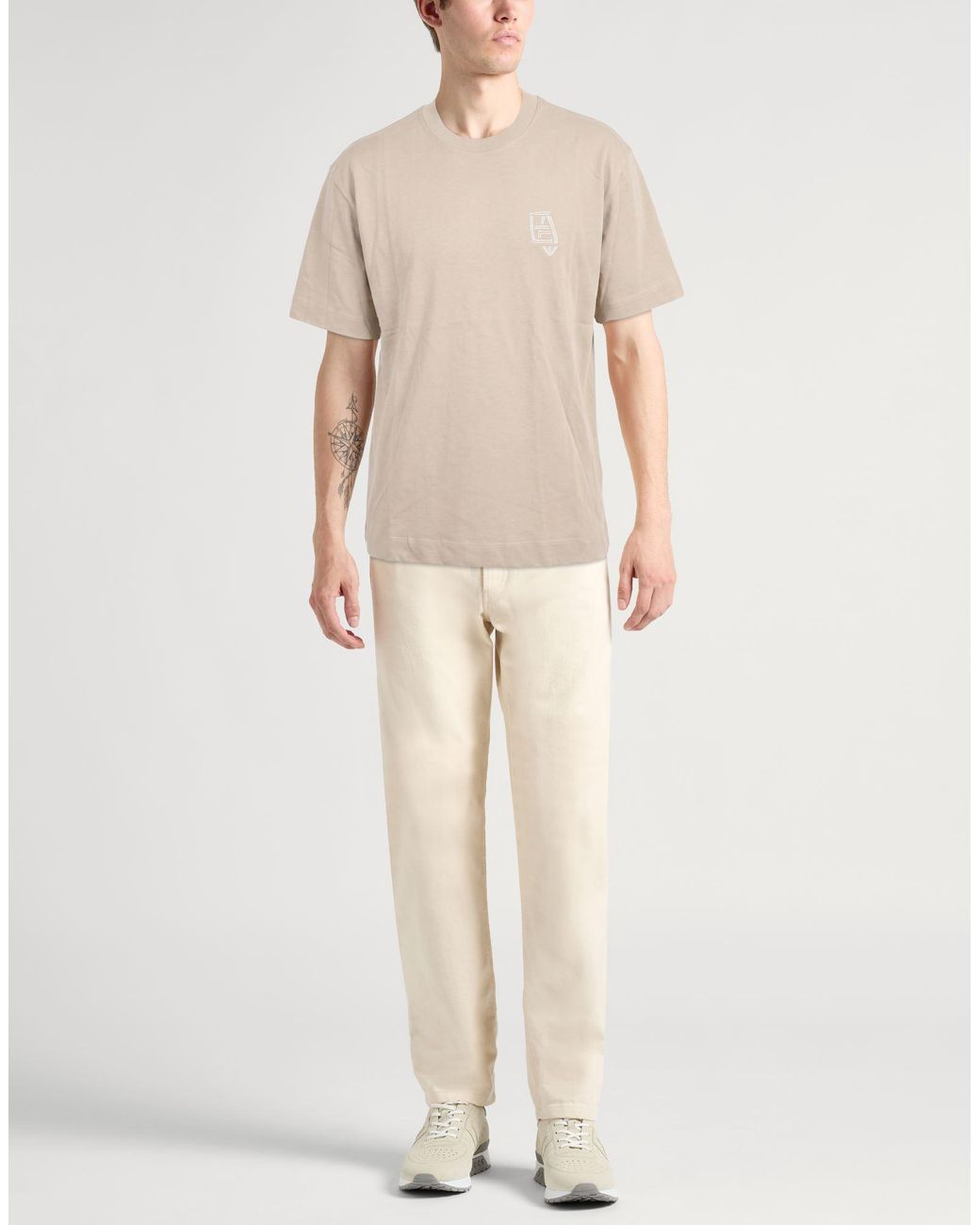 Emporio Armani Natural T-Shirt Cotton for men