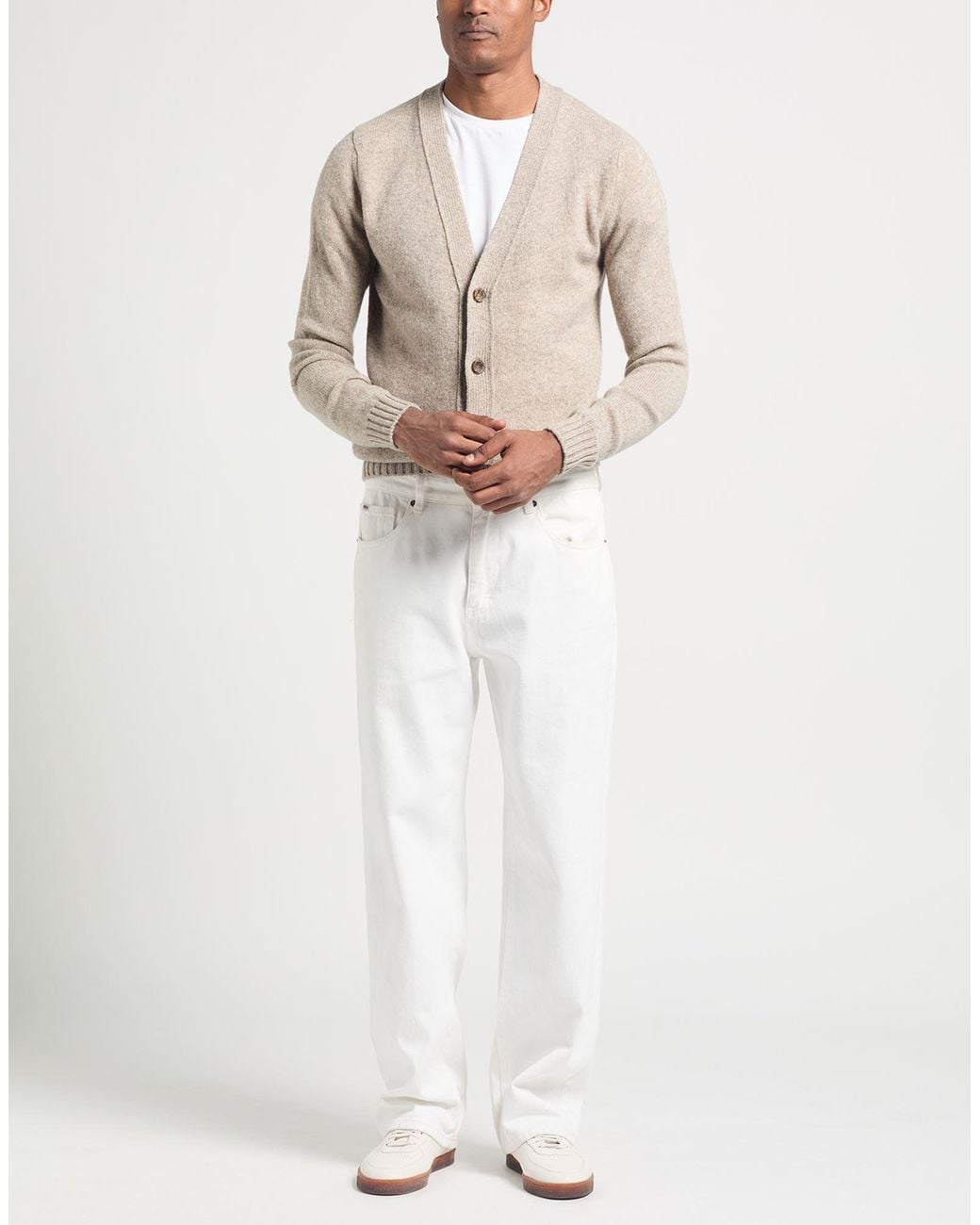 Roda Natural Cardigan Merino Wool for men