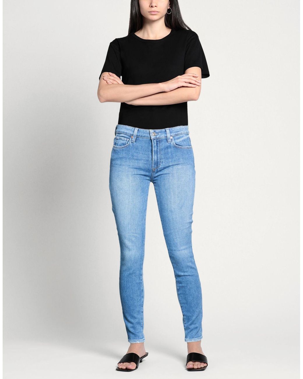 PAIGE Blue Jeans Cotton, Polyester, Elastane