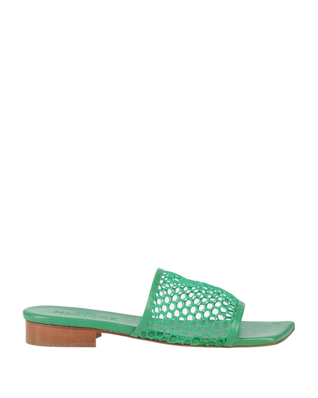 Souliers Martinez Green Sandals Textile Fibers