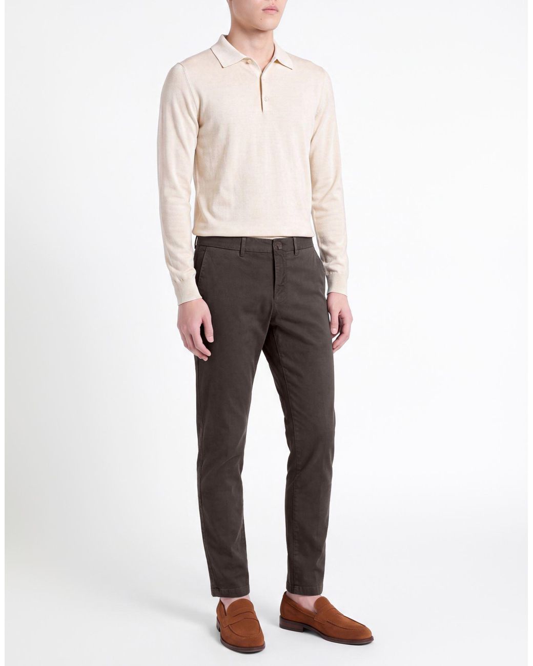 Siviglia Gray Dark Pants Cotton, Elastane for men