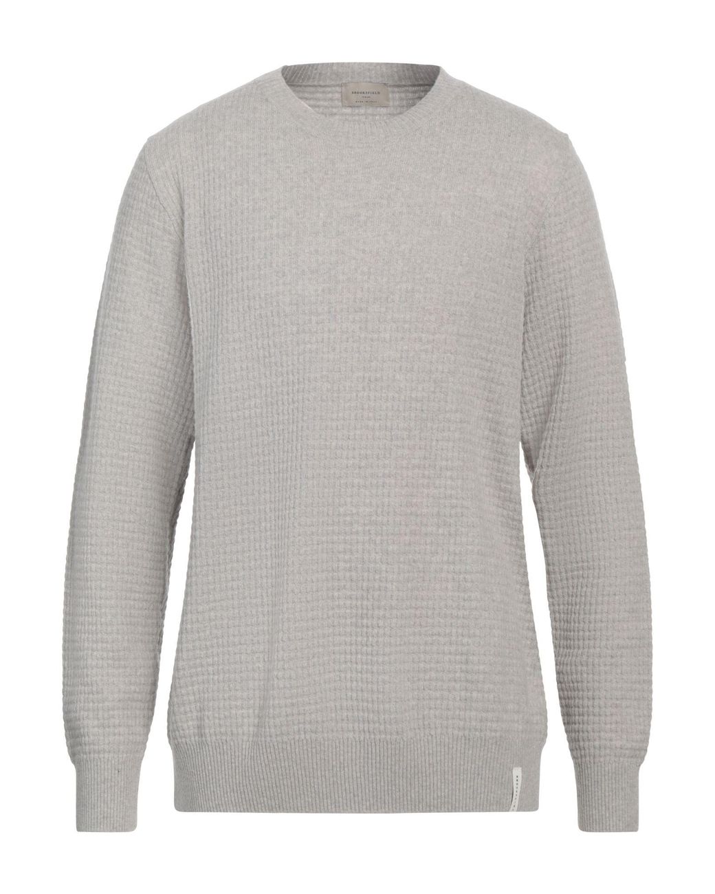 Brooksfield Gray Sweater Virgin Wool for men