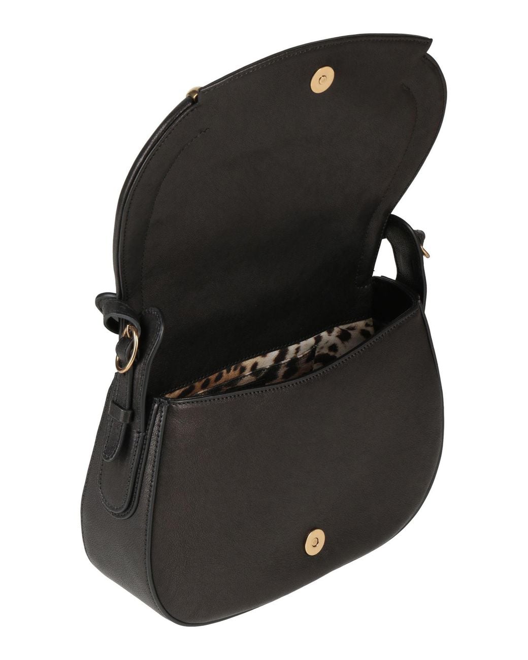 Roberto Cavalli Black Cross-Body Bag Leather