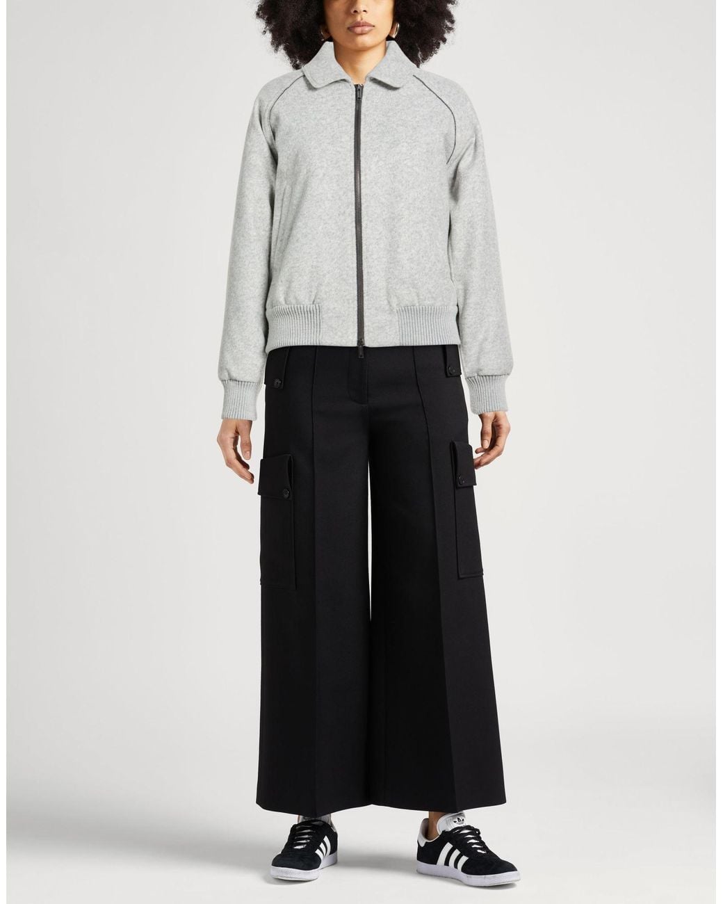 Iceberg Gray Light Jacket Polyester, Acrylic, Wool