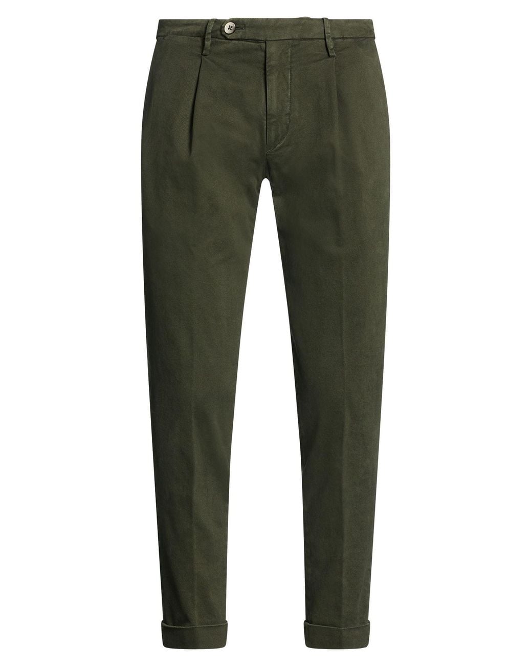 Michael Coal Green Military Pants Cotton, Elastane for men