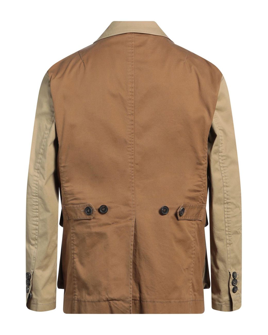 DSquared² Brown Camel Jacket Cotton, Elastane for men