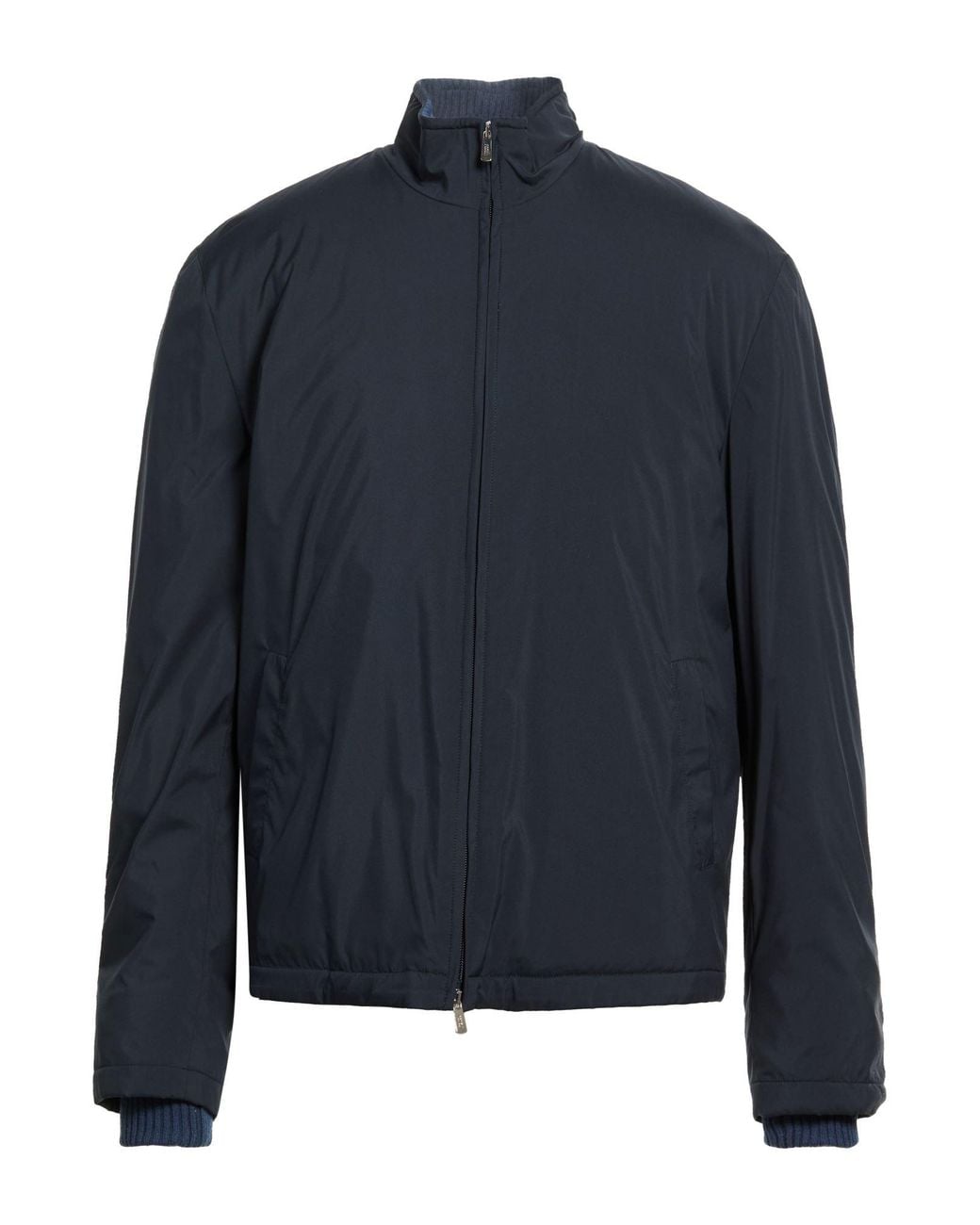 Fedeli Blue Jacket Polyester, Cashmere for men