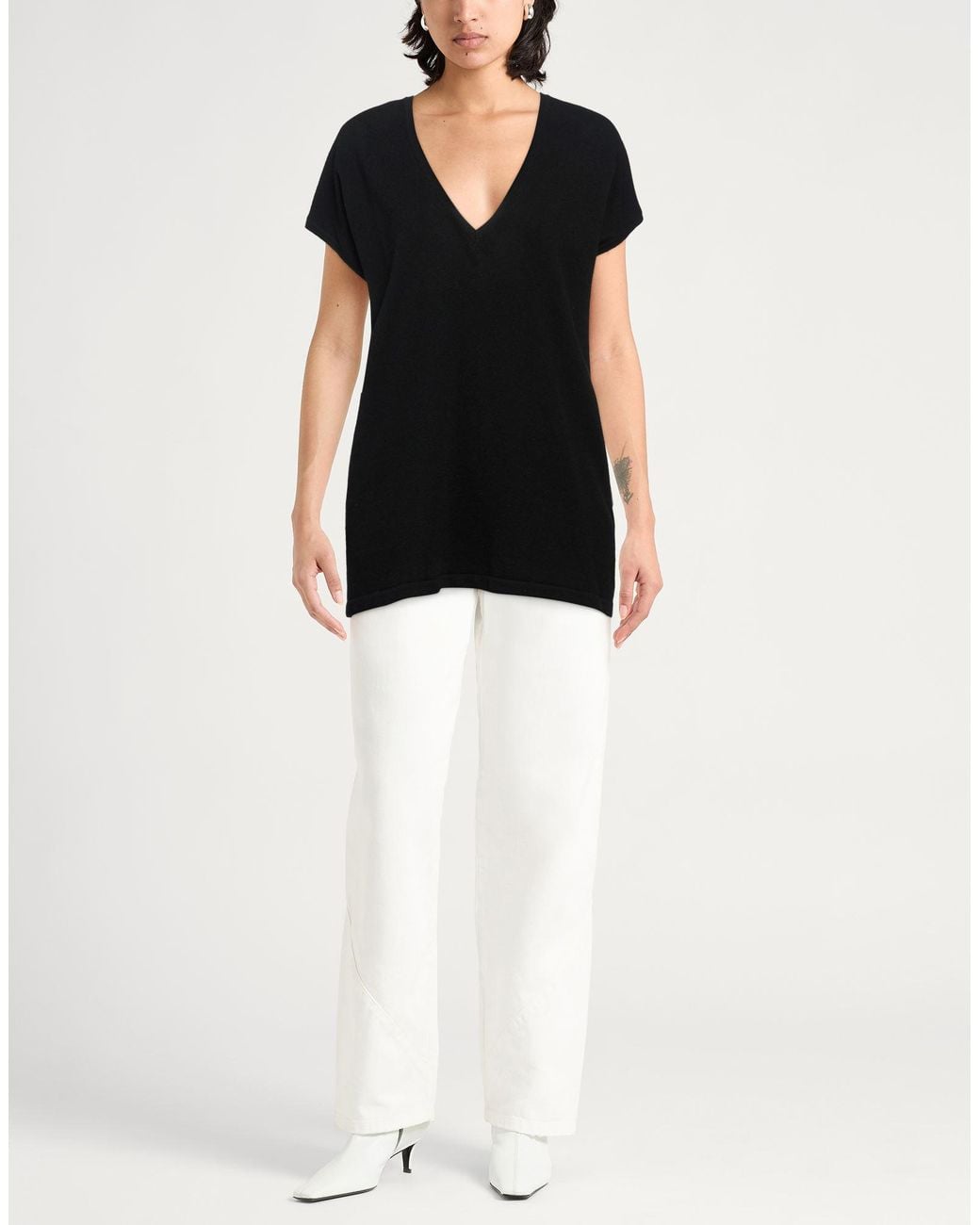 Gentry Portofino Black Sweater Virgin Wool, Cashmere