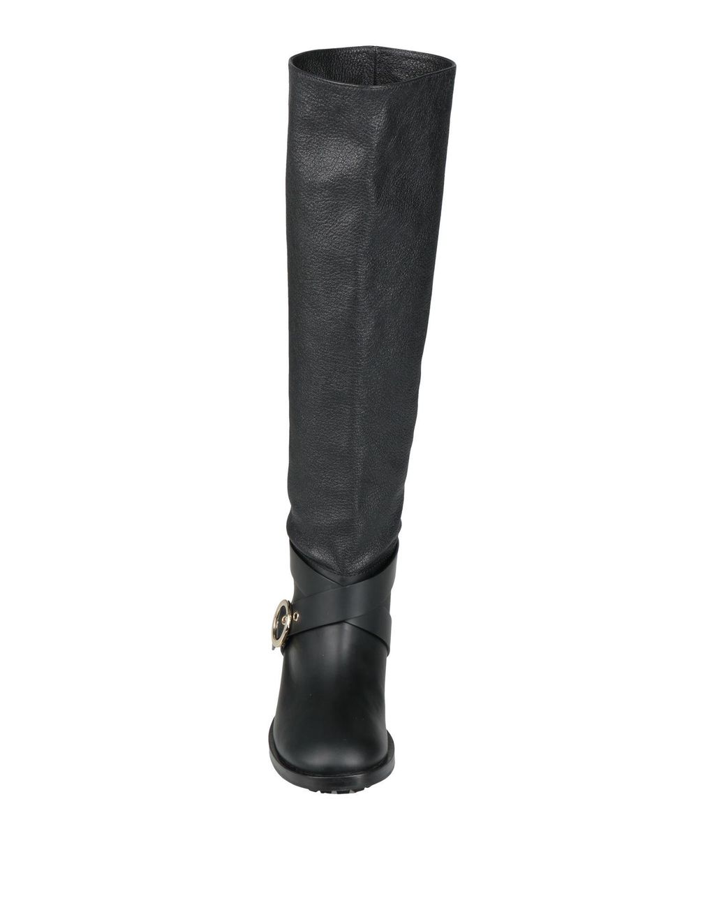 Pollini Black Boot Leather