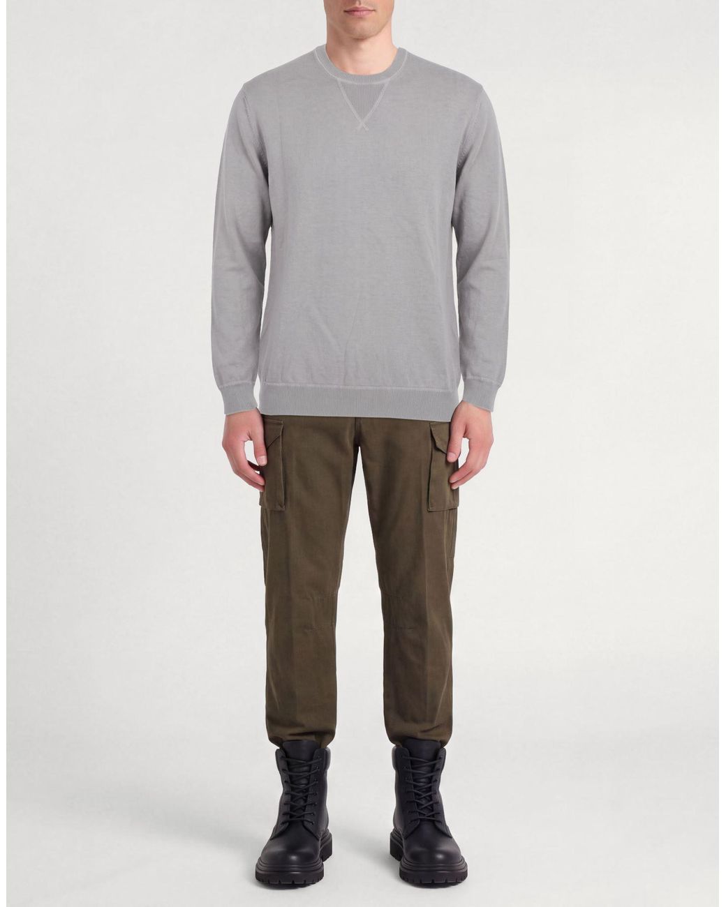 Crossley Gray Light Sweater Cotton for men