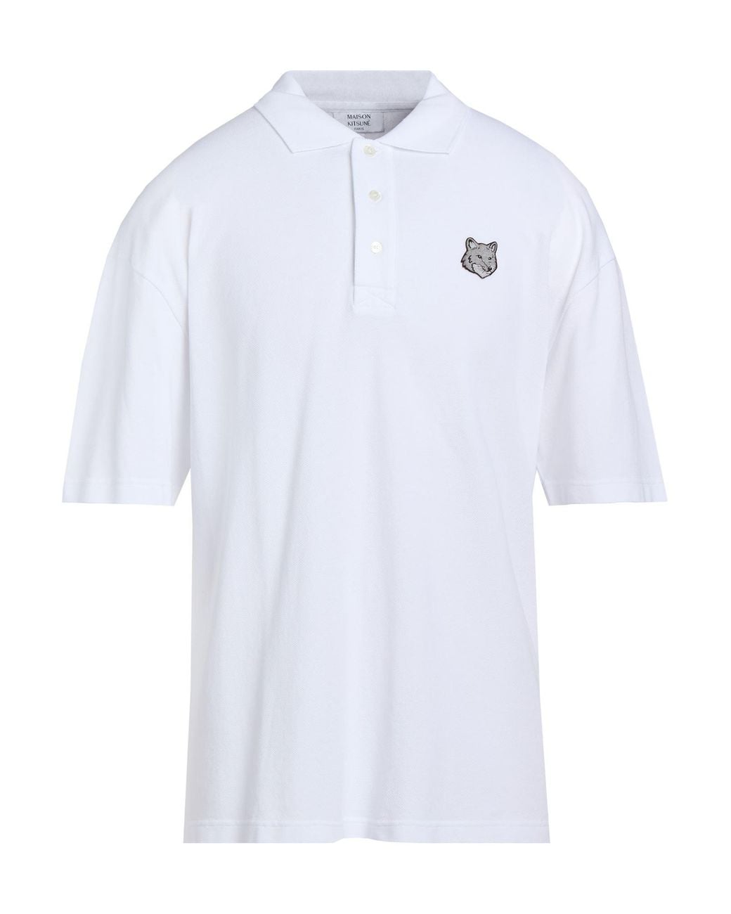 Polo Maison Kitsuné de hombre de color White